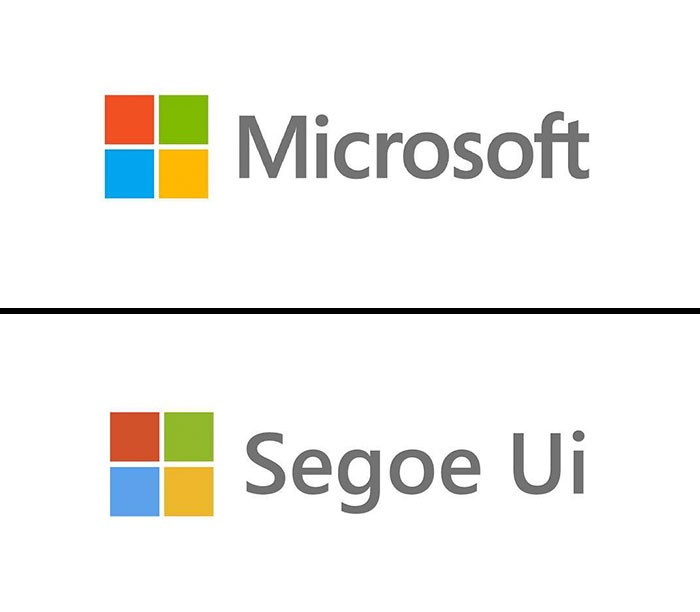 Λογότυπο Microsoft γραμμένο με τη γραμματοσειρά Segoe UI