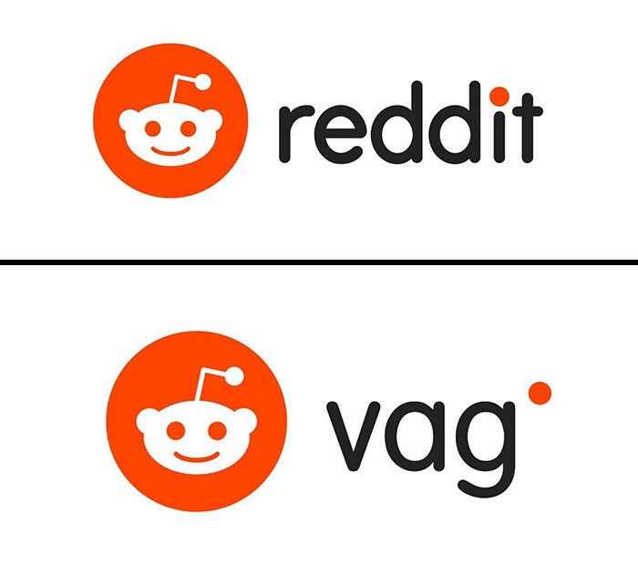 Λογότυπο Reddit γραμμένο με τη γραμματοσειρά VAG Rounded